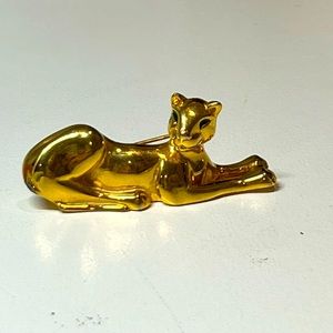 Signed Vintage Valentino Garavani Wild Cat Brooch